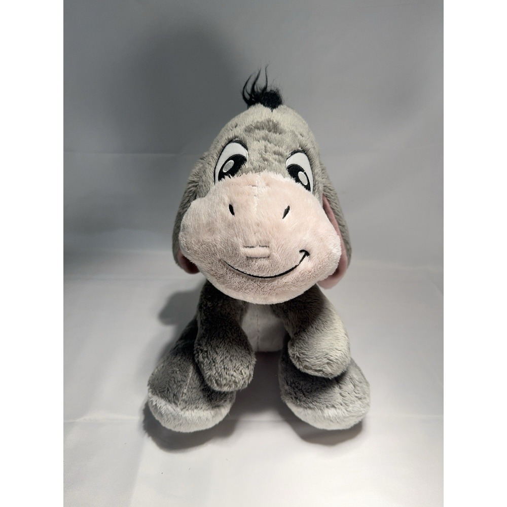 Disney Parks Baby Eeyore Plush from Winnie The Pooh Gray & Pink 10"